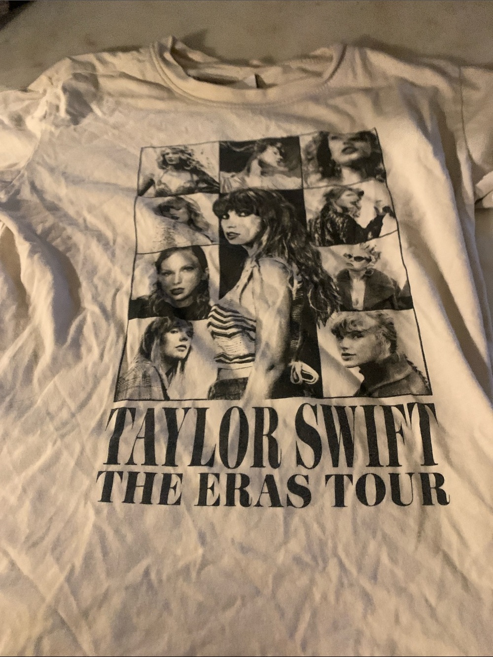 Taylor Swift White & Black Eras Tour Kids Short-Sleeve Tee